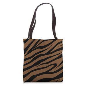 brown zebra skin print cute skin animal pattern trendy tote bag