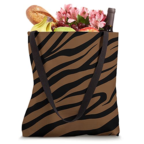 Brown Zebra Skin Print Cute Skin Animal Pattern Trendy Tote Bag