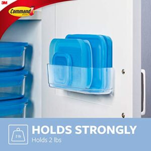 Command Display Ledges, Quartz, 2-Ledges, 8-Medium Foam Strips (HOM23Q-2ES), Great for Dorm Decor & Medium Caddy, Clear, with 4 Clear Indoor Strips, Organize Damage-Free