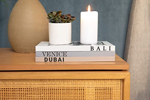 Set of 3 Decorative Books for Home Decor - Coffee Table Decoration Books - Best Display Books - Book Decorations - Modern Hardcover Matte Book Stack - Fashion Designer Book Set -