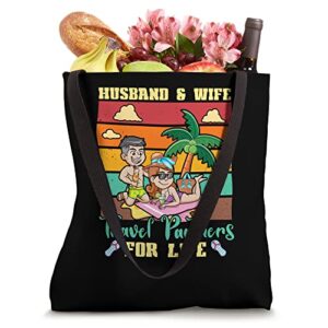 Husband And Wife Travel Partners For Life Beach Traveling Tote Bag