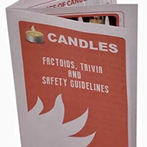 4 Pack Unscented Jumbo Candles 9" x 1½" Including The Booklet Candle Factoids Trivia & Safety Guidelines Made in The USA (Pat Blue)