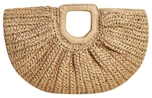 straw beach bag for womens summer handwoven straw travel beach tote bags stylish straw totes handbags 2023