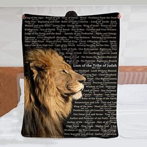 christian gifts bible verse throw blanket religious gifts for women men soft lightweight flannel blanket for use in bed, sofa, living room and travel 50″x40″