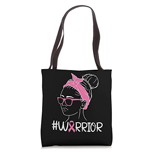 Breast Cancer Survivor #Warrior Pink Ribbon Tote Bag