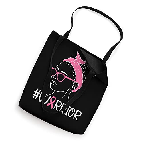 Breast Cancer Survivor #Warrior Pink Ribbon Tote Bag