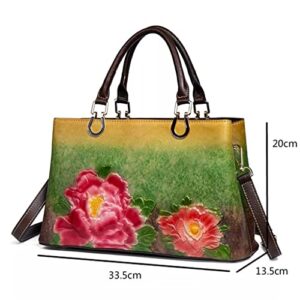 LHLLHL Women's Tote Bags Vintage Embossed Handbags Large Capacity Shoulder Bags (Color : E, Size