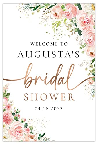 Bridal Shower Sign, Flower Bridal Shower, Greenery Shower Decoration, Greenery Welcome Sign, Custom Design, Welcome Guest Sign