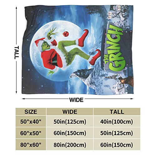 Christmas Blanket Ultra Soft Flannel Fleece Warm Xmas Throw Blanket for Living Room Bedroom Decoration Bed Couch 50*40in