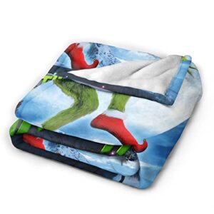 Christmas Blanket Ultra Soft Flannel Fleece Warm Xmas Throw Blanket for Living Room Bedroom Decoration Bed Couch 50*40in