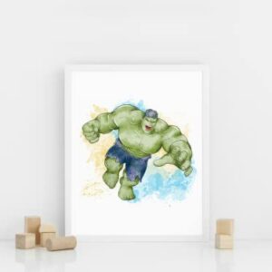 Nistio® Superhero Wall Decor, Superhero Wall Art for Boys Bedroom, Avengers Prints, Set of 6 Prints, Iron Man, Spiderman, Captain America, Hulk, Batman, Superman, Unframed, 8x10 inches