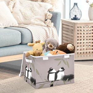 WELLDAY Birds Storage Baskets Foldable Cube Storage Bin with Lids and Handle, 16.5x12.6x11.8 In Storage Boxes for Toys, Shelves, Closet, Bedroom, Nursery