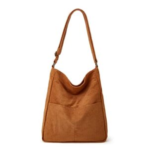 corduroy tote bag for women cute hobo bag multiuse large satchel bag shoulder bag travel bag tote handbag for schools 2023