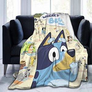 xiangrikui air conditioner blanket cartoon blanket soft cozy throw blanket flannel blankets for bed couch living room 60”x50”