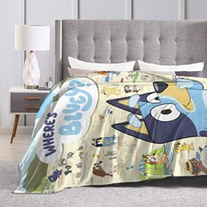 XIANGRIKUI Air Conditioner Blanket Cartoon Blanket Soft Cozy Throw Blanket Flannel Blankets for Bed Couch Living Room 60''X50''