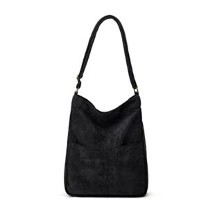 corduroy tote bag for women cute hobo bag multiuse large satchel bag shoulder bag travel bag tote handbag for schools 2023
