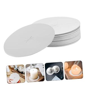 EXCEART 60pcs Candle Tray Home Candles Office Tables for Home Accessory Tray Desk Drip Protectors Candles Tray for Wax Removal Candles Plates Paper Tray White Dripping Water Aluminum Foil