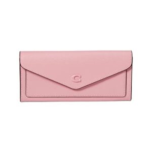 COACH Cross Grain Leather Wyn Soft Wallet Flower Pink One Size