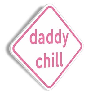 hk studio sign decor daddy chill poster 11″ x 11″ – funny sign for man cave, dorm, bar, pub, bedroom