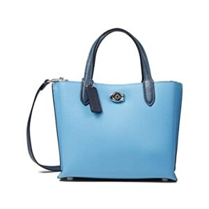 COACH Color-Block Leather Willow Tote 24 Pool Multi One Size