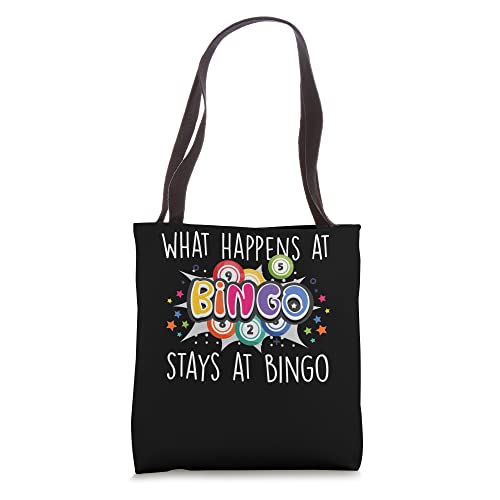 What Happens At Bigno Stays At Bingo Gamble Bingo Tote Bag