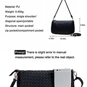 PODODNOE Shoulder Bag Underarm Bag Handbag Trendy Evening Clutch Purse (Black)