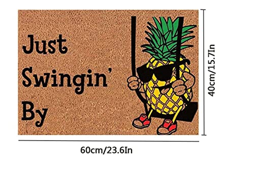 AKWFUNZ Home Doorway Rug Cartoon Pineapple Pattern and Funny English Sentence Print Fashion Mat