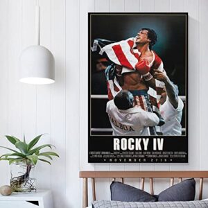 SUANQ Rocky 4 Movie Poster Poster Decorative Painting Canvas Wall Art Living Room Posters Bedroom Painting 12x18inch(30x45cm)