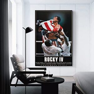 SUANQ Rocky 4 Movie Poster Poster Decorative Painting Canvas Wall Art Living Room Posters Bedroom Painting 12x18inch(30x45cm)