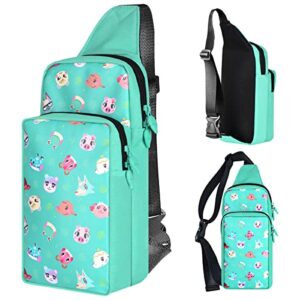 tangaroa switch bag for switch/switch oled – switch accessories travel crossbody bag – portable backpack (acnh)