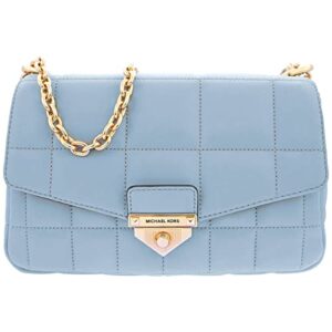 Michael Kors Ladies SoHo Large Quilted Leather Shoulder Bag - Pale Blue