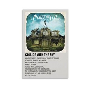 bmxrx pierce the veil – collide with the sky canvas posters wall art bedroom office room decor gift unframe-style12x18inch(30x45cm)