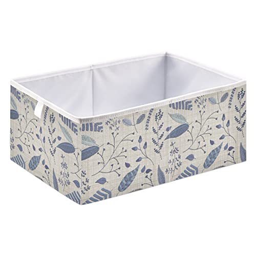 Storage Bins for Shelves Twigs Berries Flowers Collapsible Storage Baskets for Closet Cubes Organizer Fabric Storage Box for Home Office 11x11x11in