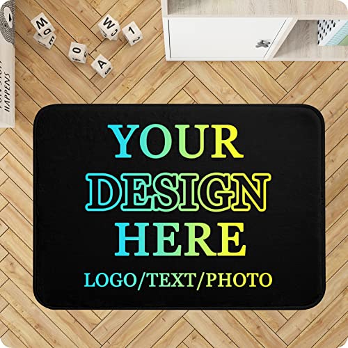 Custom Rug Personalized Door Mat with Logo Photo Text Large Customized Anti Slip Washable Absorbent Area Floor Carpet for Bedroom Living Room Entryway Patio Office Farmhouse (16"x24", Rectangle)