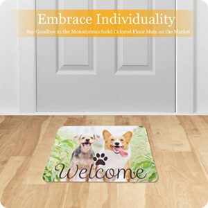 Custom Rug Personalized Door Mat with Logo Photo Text Large Customized Anti Slip Washable Absorbent Area Floor Carpet for Bedroom Living Room Entryway Patio Office Farmhouse (16"x24", Rectangle)