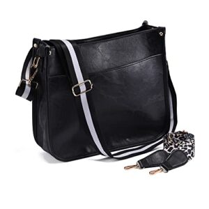 cross body bag purses for women vegan leather crossbody hobo handbag shoulder bag for women with 2 adjustable strap