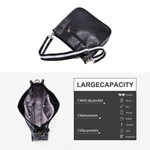 Cross Body Bag Purses for women Vegan Leather Crossbody Hobo Handbag Shoulder Bag For Women with 2 Adjustable Strap