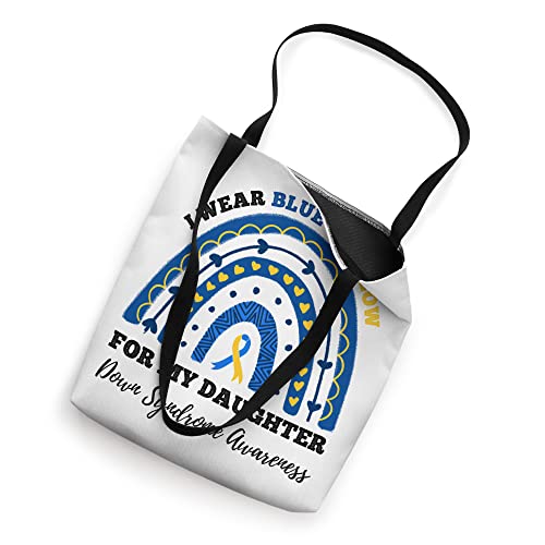 I Wear Blue And Yellow Daughter Down Syndrome Awareness Tote Bag