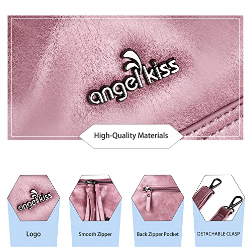 AngelKiss Large Hobo Bags for Women Crossbody Bag Travel Shoulder bag Roomy Multi-functional Vegan Leather Satchel Tote for Ladies