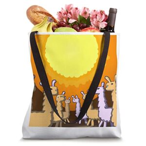 Llamas in the sun Tote Bag