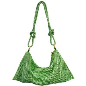 womens rhinestone purse sparkly bag diamond clutch purses for women rhinestone evening bag hobo handbag green
