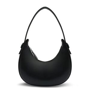 saddle bag black shoulder bag for women,mini purse crescent bag black retro classic purse for girl，clutch shoulder tote handbag with zipper