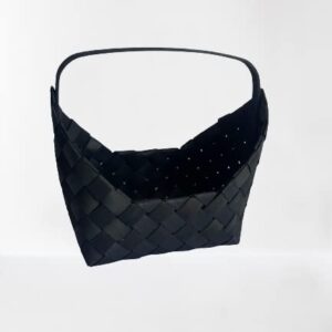 Decorative fiber black basket