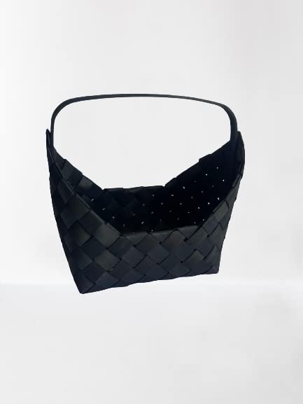 Decorative fiber black basket