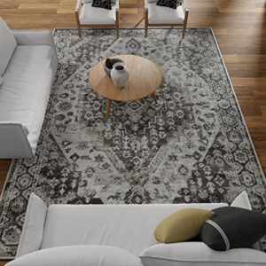loomaknoti rhane adleigh 5′ x 7′ gray oriental indoor area rug