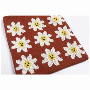Women's Shoulder Handbags Crochet Tote Bag for Women Girl Canvas Shoulder Handbags Cute Large Purse (Brown)