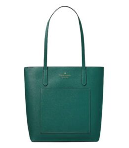 kate spade ny daily tote shoulder bag saffiano leather zip top deep jade green