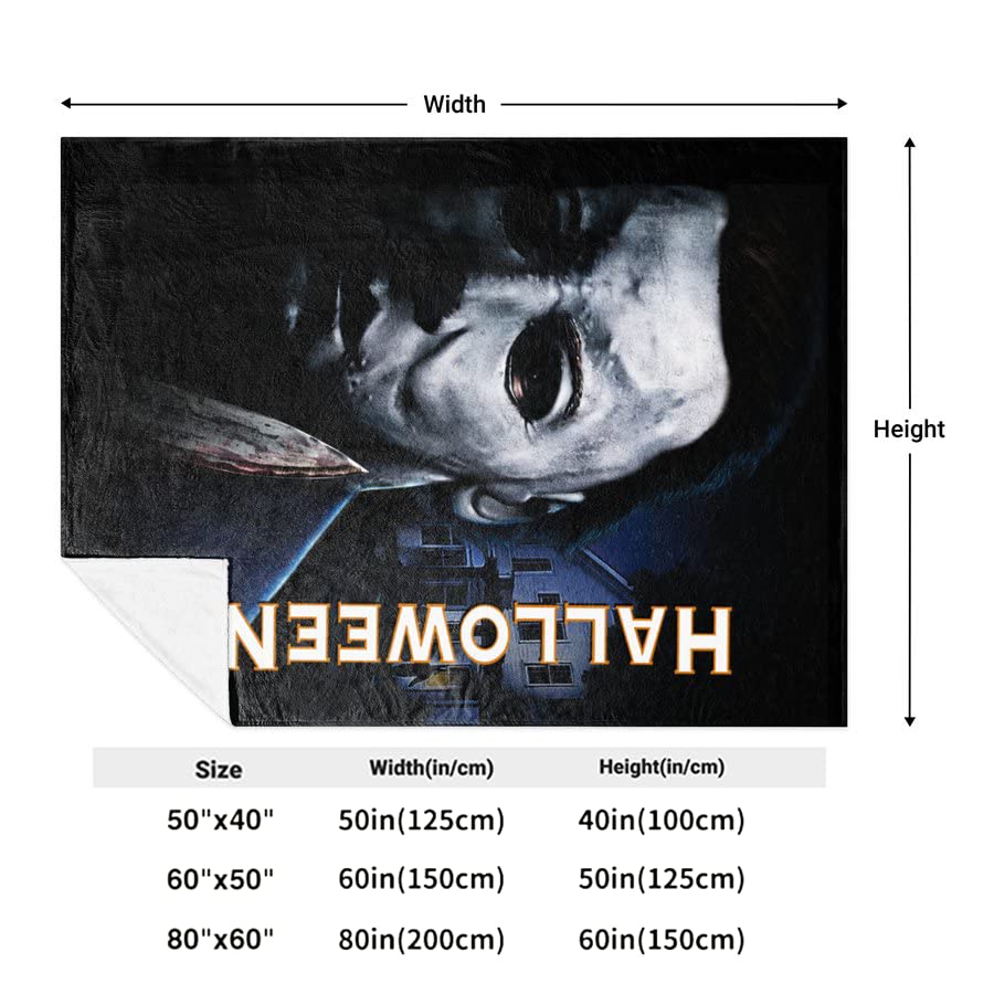 Sharkiss Halloween Horror Movie Blanket Michael Myers Blanket Soft Cozy Throw Blanket Flannel Blankets for Bed Couch Car Living Room Plush Bed Blanket (40x50in)