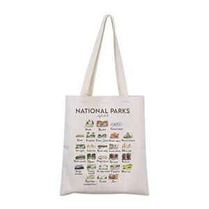 national parks tote bag us national parks bag camping hiking lover gift hiker gift camper gift (n parks tote)