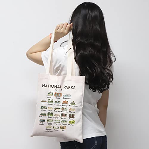 National Parks Tote Bag US National Parks Bag Camping Hiking Lover Gift Hiker Gift Camper Gift (N Parks Tote)